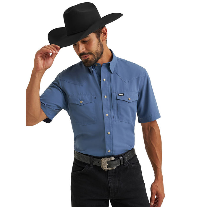 Wrangler Men's ATG Vintage Indigo Performance Shirt