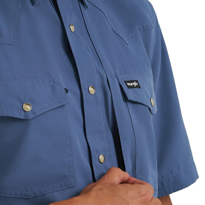 Wrangler Men's ATG Vintage Indigo Performance Shirt