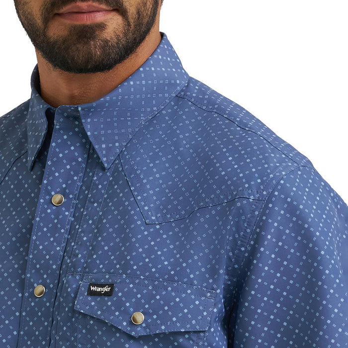Wrangler Men's ATG Navy Peony Performance Shirt