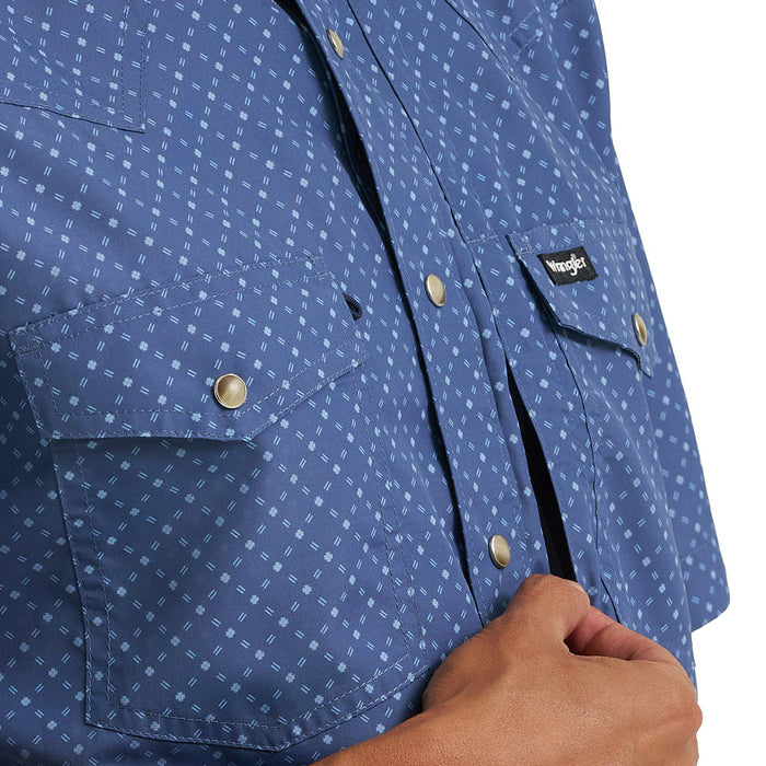 Wrangler Men's ATG Navy Peony Performance Shirt