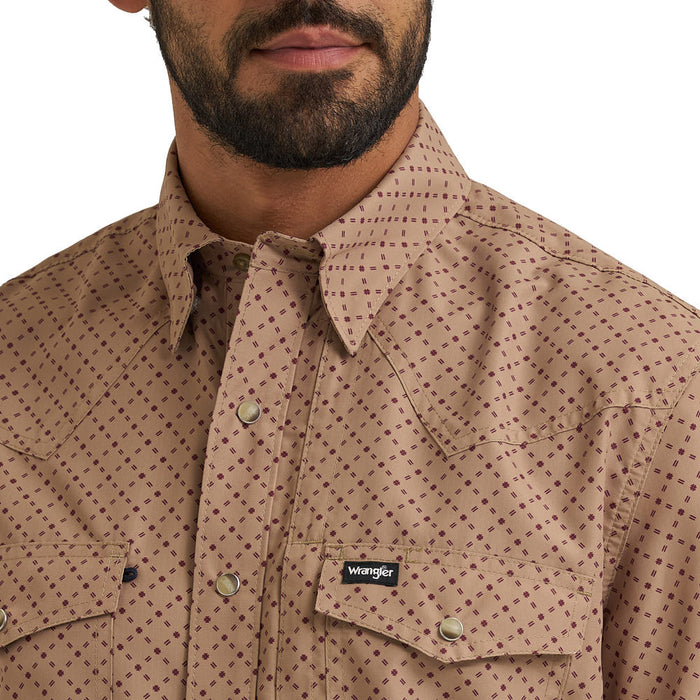 Wrangler Men's ATG Kelp Lattice Performance Shirt