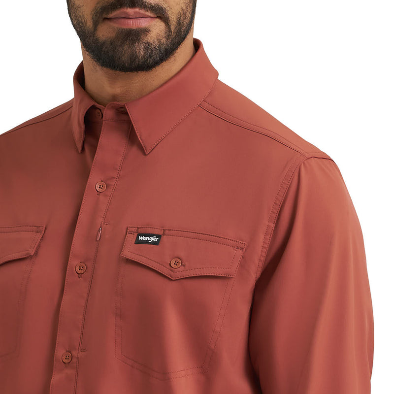 Wrangler Men's ATG Mahogany Live In Shirt