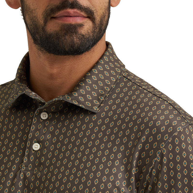Wrangler Men's ATG Turkish Coffee Performance Polo