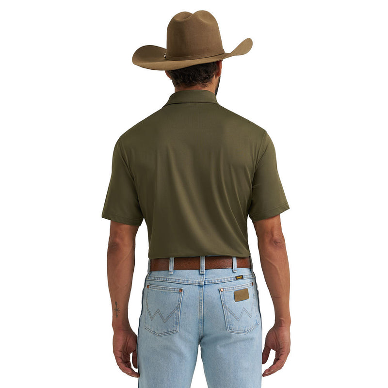 Wrangler Men's ATG Olive Night Performance Polo
