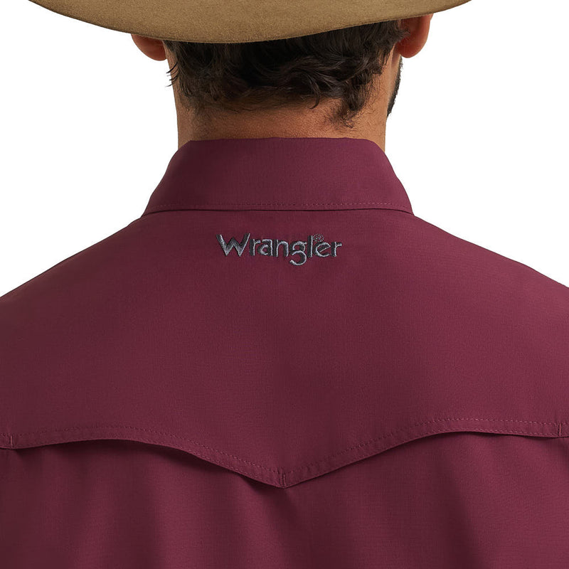 Wrangler Men's Western Performance Fig Solid Shirt