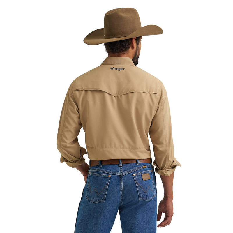 Wrangler Men's Western Performance Kelp Shirt