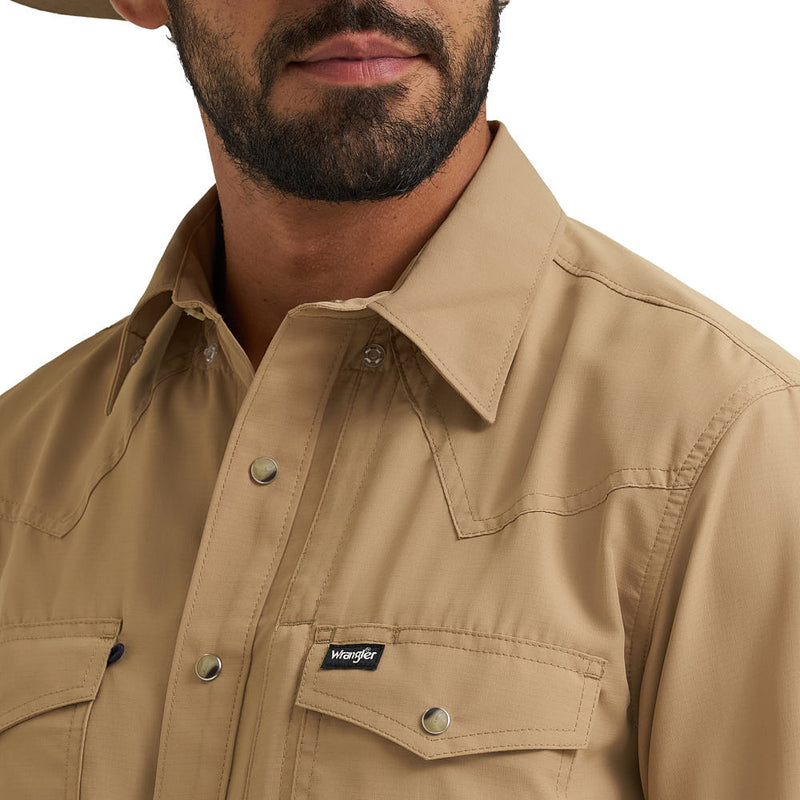 Wrangler Men's Western Performance Kelp Shirt