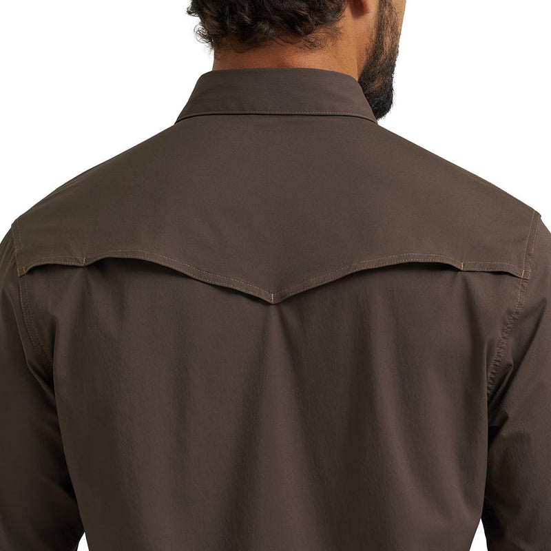 Wrangler Men's ATG Turkish Coffee Technical Shirt