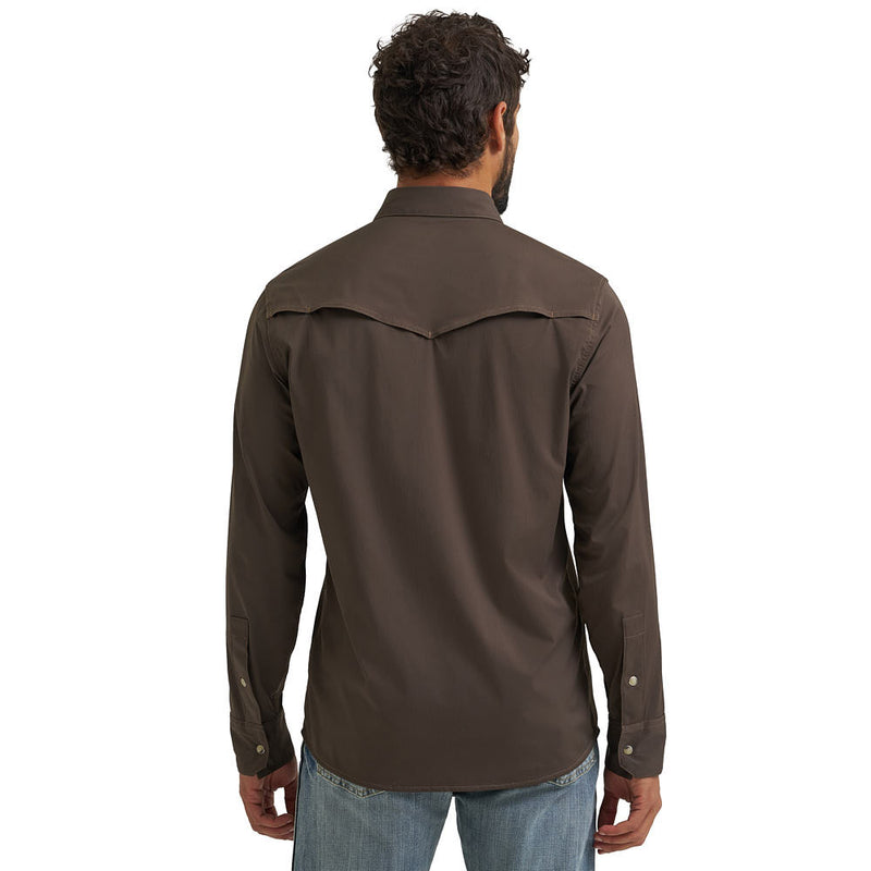 Wrangler Men's ATG Turkish Coffee Technical Shirt