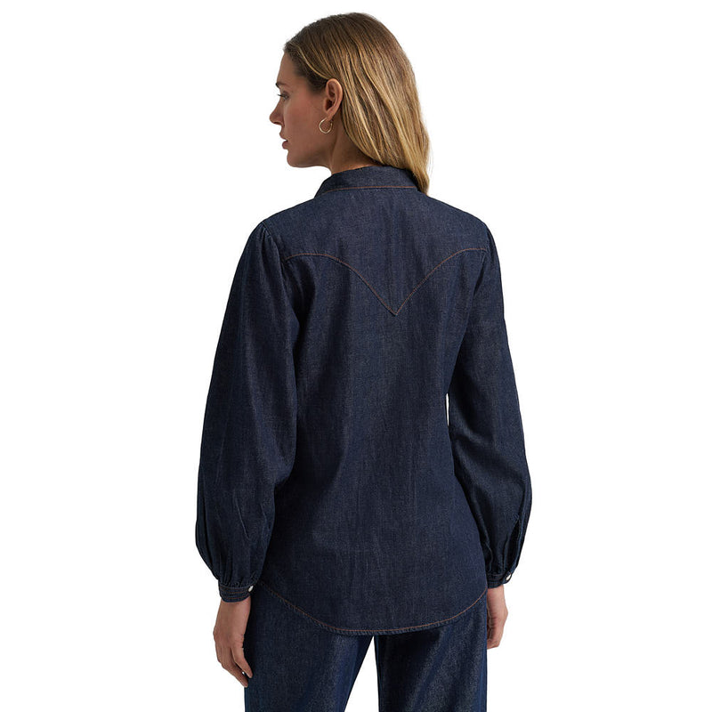 Wrangler Women's Denim Bow Snap Shirt