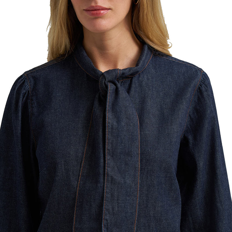 Wrangler Women's Denim Bow Snap Shirt