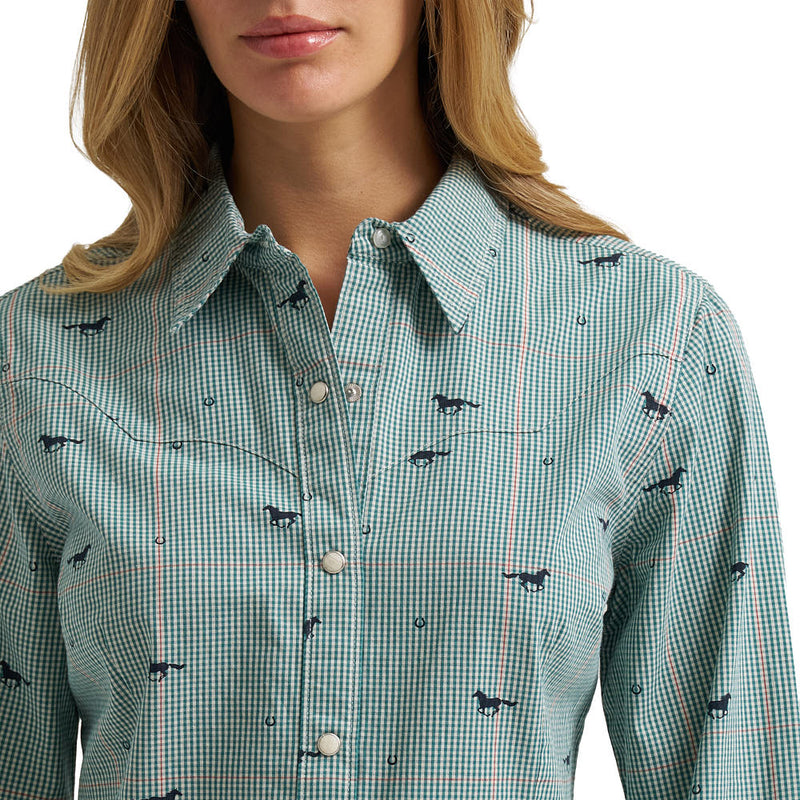 Wrangler Women's Green Horse Shirt