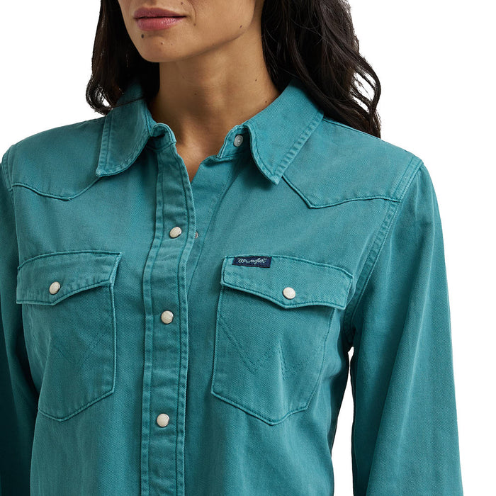Wrangler Women's Turquoise Vintage Shirt