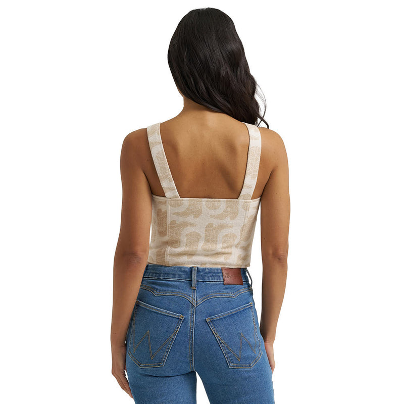 Wrangler Women's Boot Print Jacquard Top