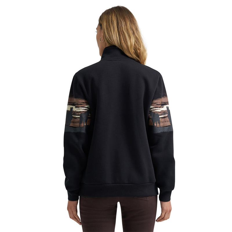 Wrangler Women's Black Horizon 1/4 Zip Pullover