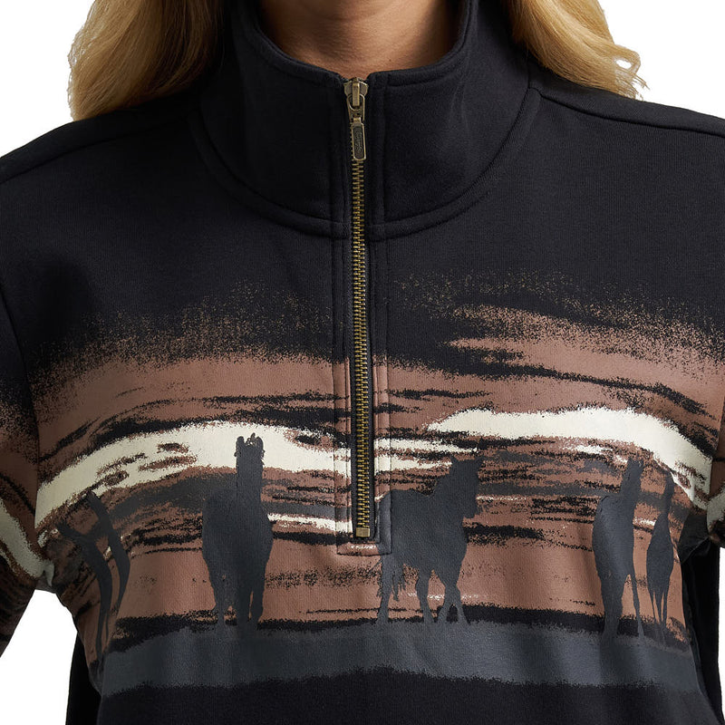 Wrangler Women's Black Horizon 1/4 Zip Pullover