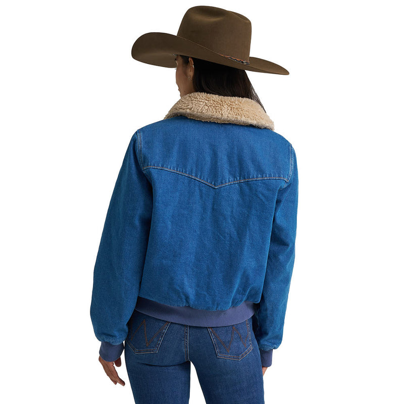 Wrangler Women's Retro Denim Bomber Jacket