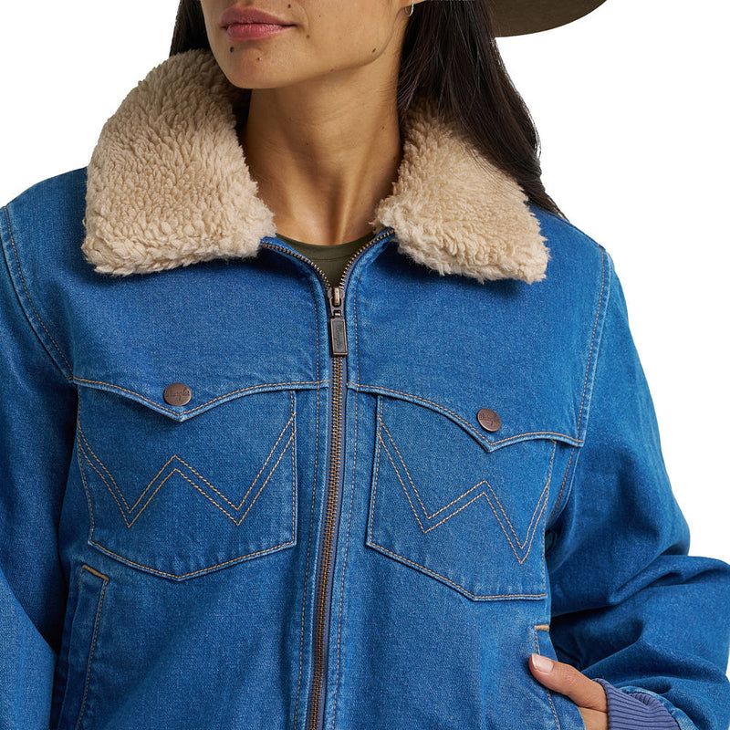 Wrangler Women's Retro Denim Bomber Jacket