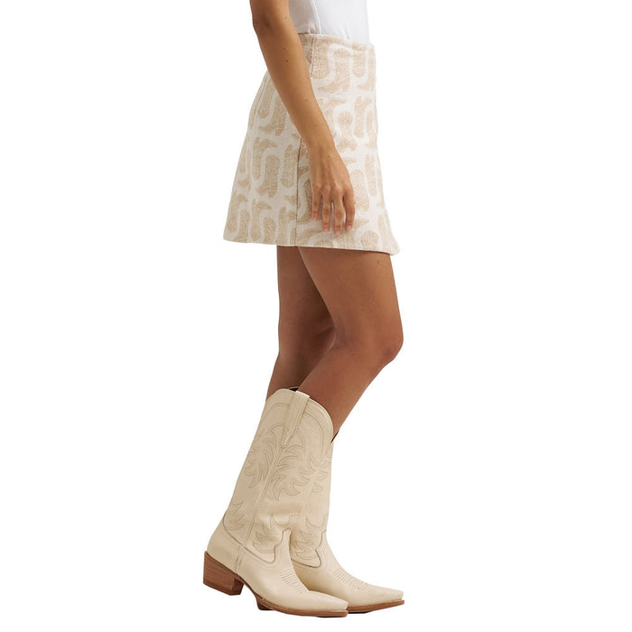 Wrangler Women's Boot Print Jacquard Skirt