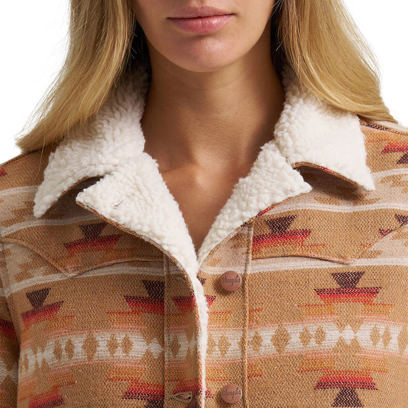Wrangler Women's Tan Jacquard Coat