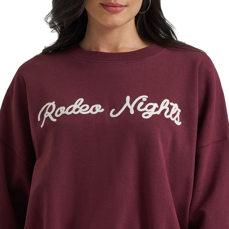 Wrangler Women's Lainey Wilson Burgundy Rodeo Nights Top