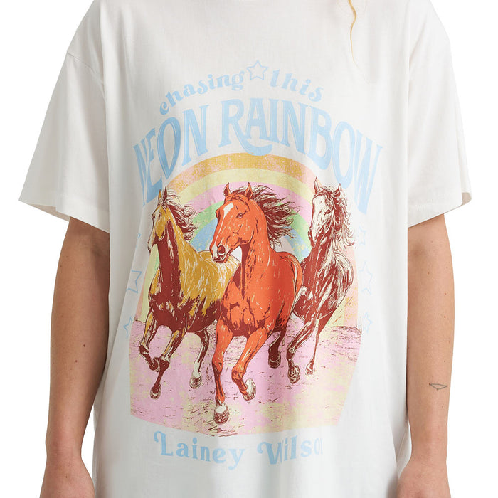 Wrangler Women's Lainey Wilson Neon Rainbow Tee Shirt