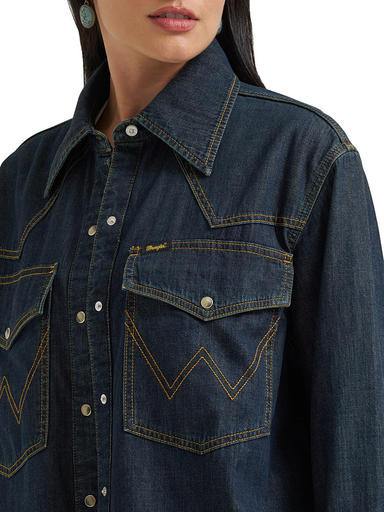 Wrangler Women's Lainey Wilson Sandrider Denim Top