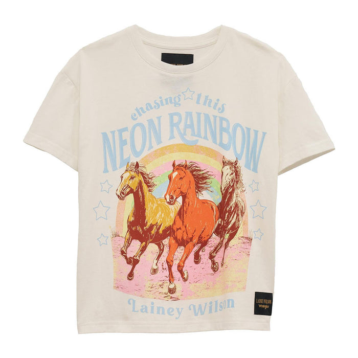 Wrangler Girl's Lainey Wilson Neon Rainbow Tee Shirt