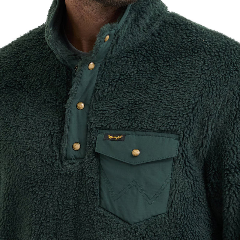 Wrangler Men's Darkest Spruce Hay Away Pullover