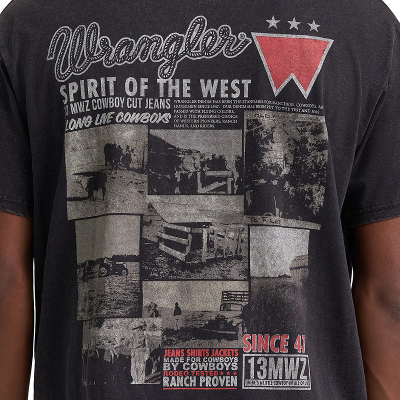 Wrangler Men's Black Spirit Of The West Tee Shirt