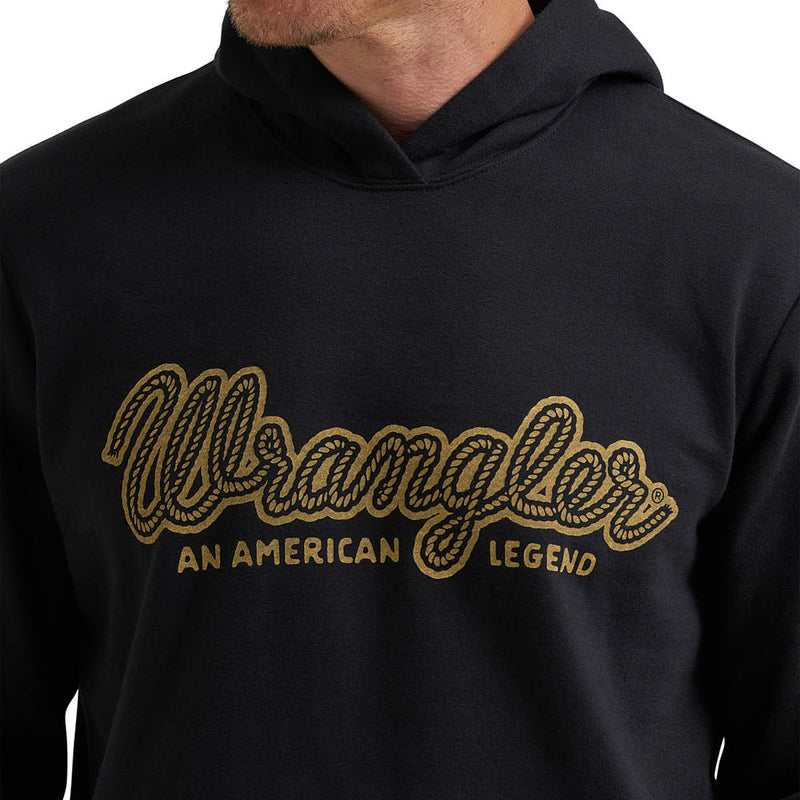Wrangler Men's Black Logo Hoodie