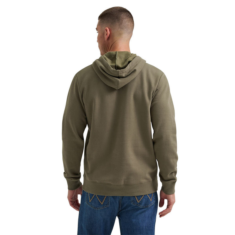 Wrangler Men's Dusty Olive Logo Hoodie