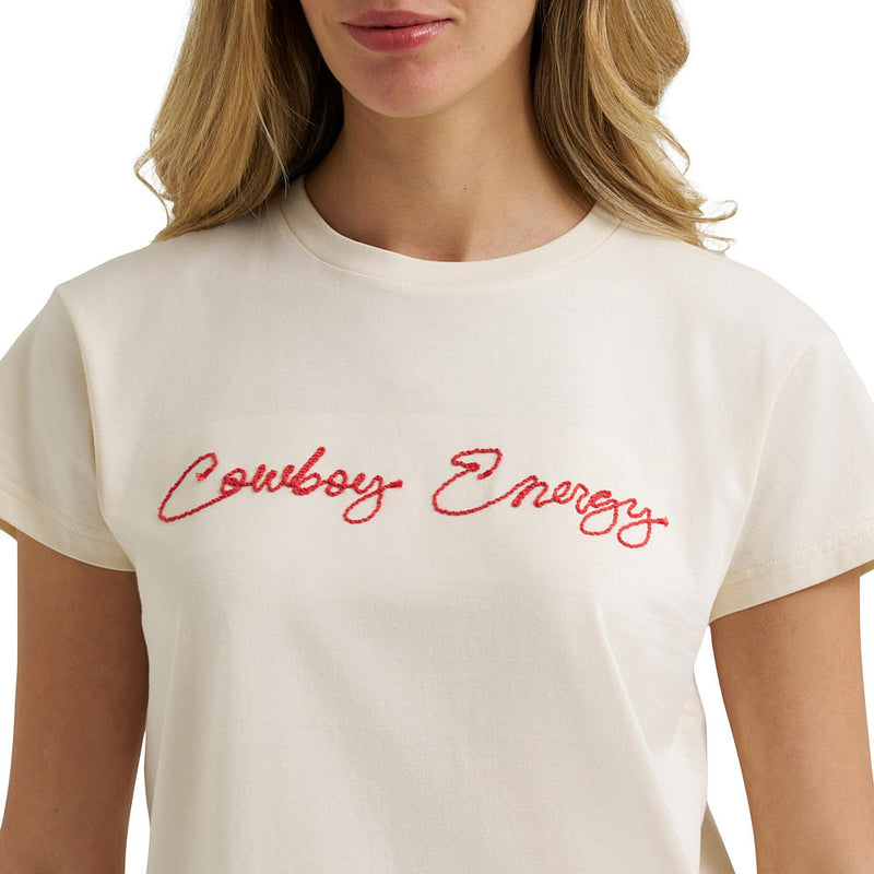 Wrangler Women's Egret Cowboy Energy Tee Shirt