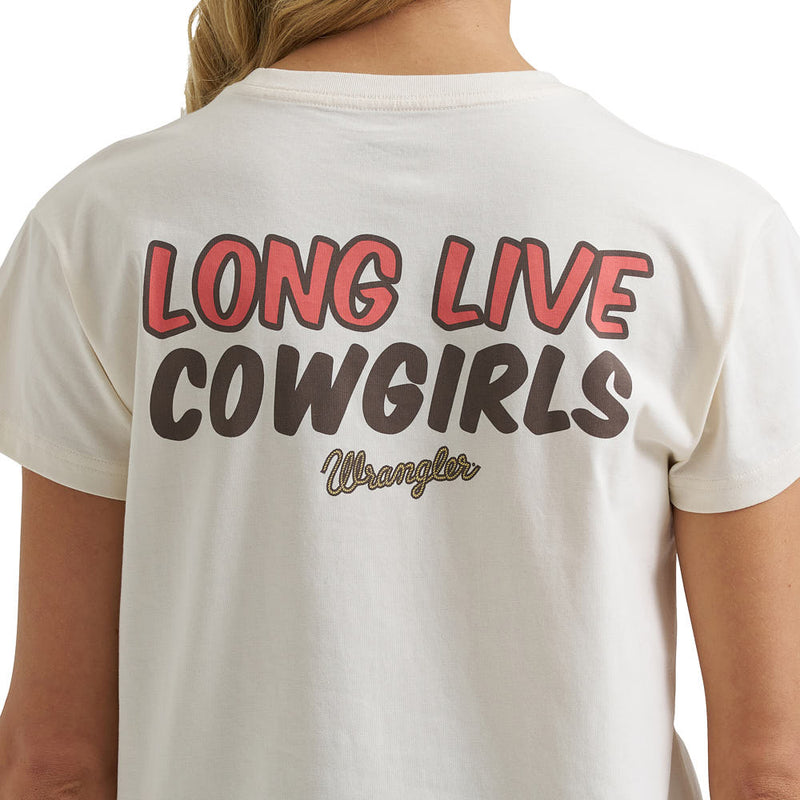 Wrangler Women's Egret Long Lives Cowgirls Tee Shirt