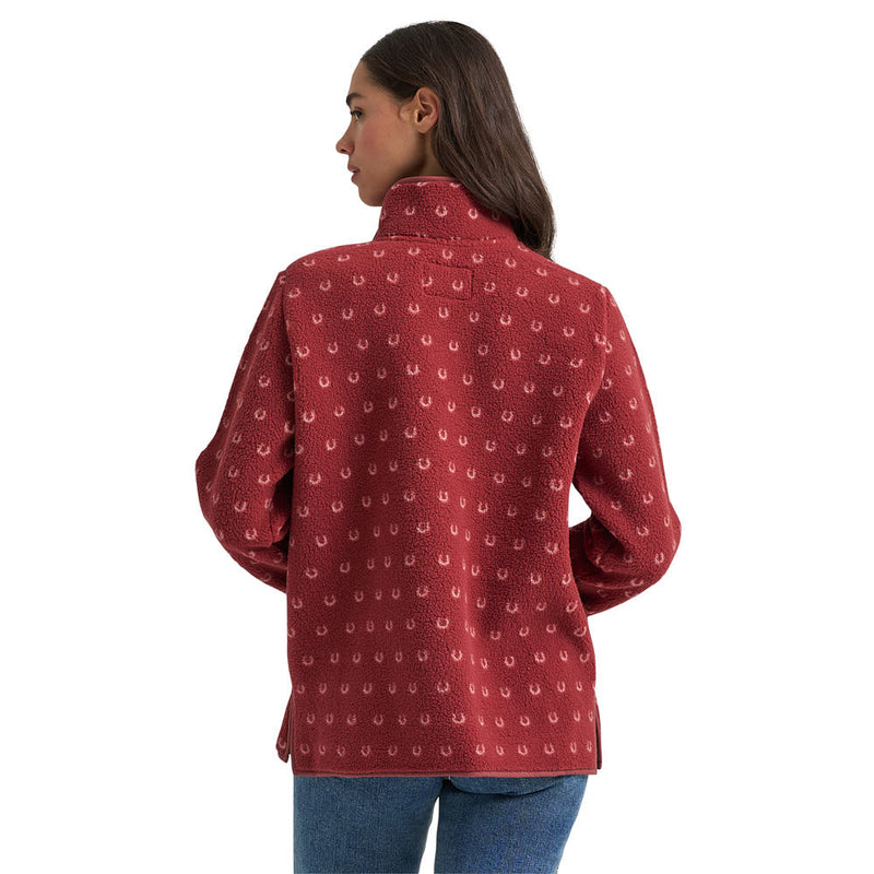 Wrangler Women's Horseshoe Sherpa Zip Pullover