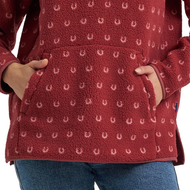 Wrangler Women's Horseshoe Sherpa Zip Pullover