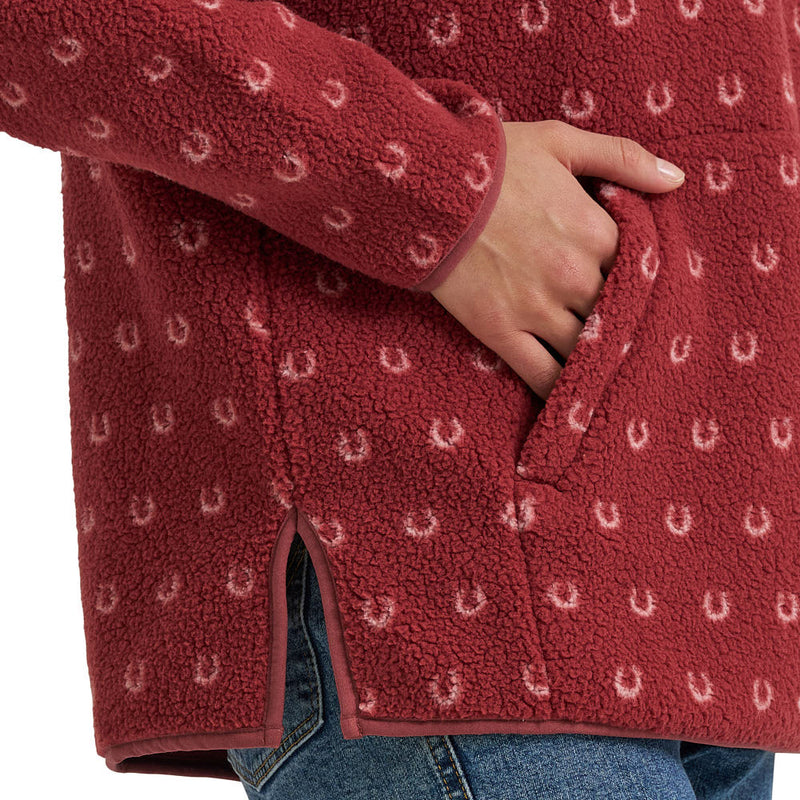 Wrangler Women's Horseshoe Sherpa Zip Pullover