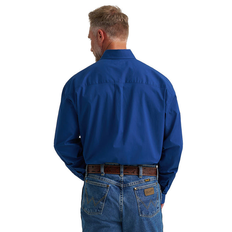 Wrangler George Strait Blue Solid Shirt