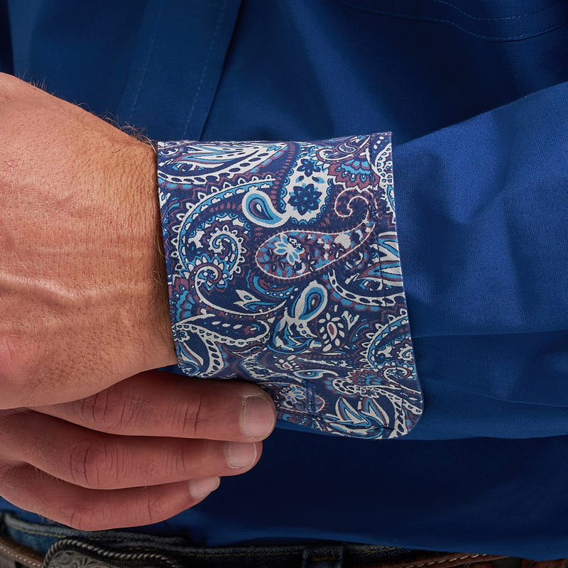 Wrangler George Strait Blue Solid Shirt