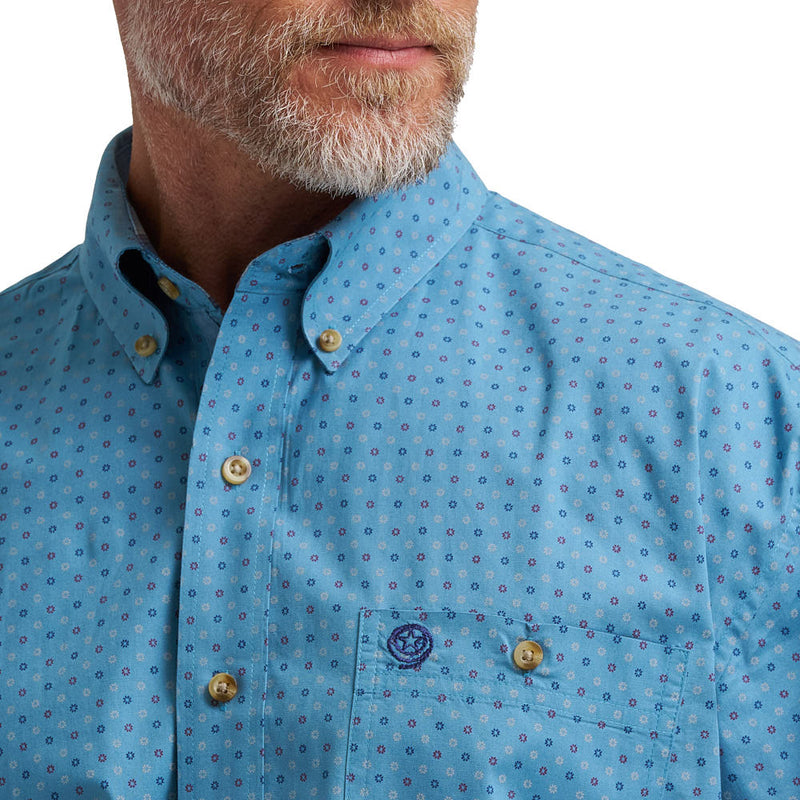 Wrangler George Strait Multi Blue Print Shirt