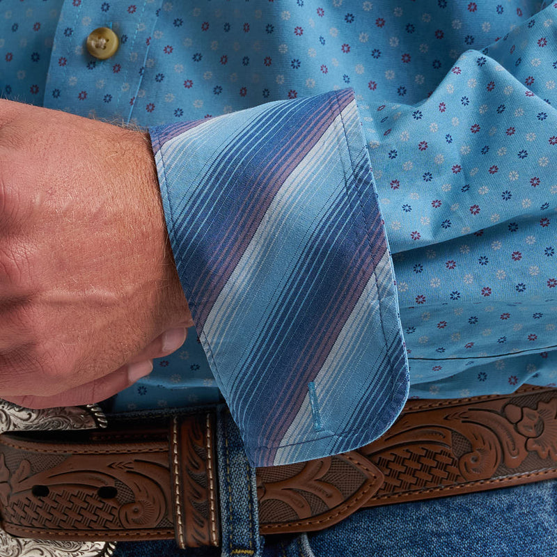 Wrangler George Strait Multi Blue Print Shirt