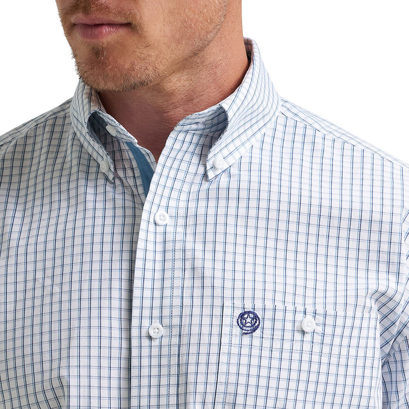 Wrangler George Strait Blue & White Check Shirt