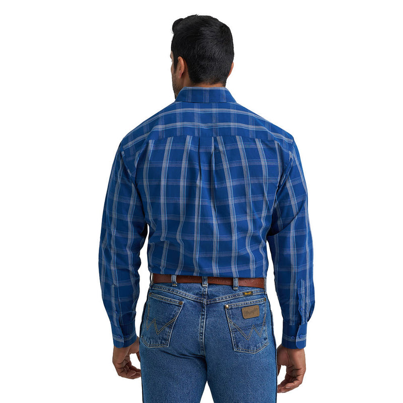 Wrangler George Strait Blue Plaid Shirt