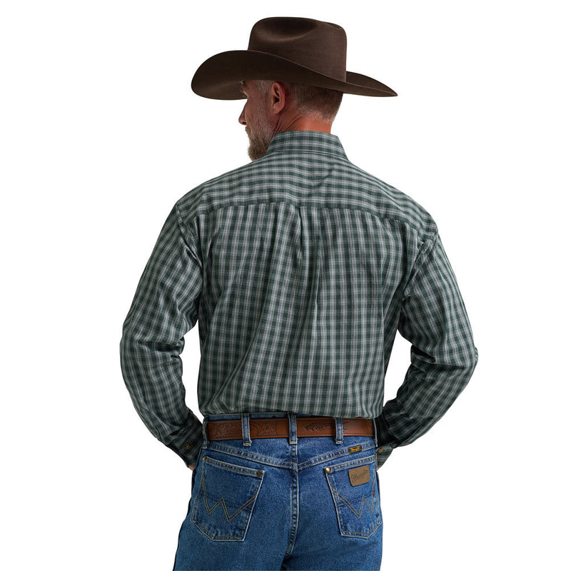 Wrangler George Strait Green Plaid Shirt