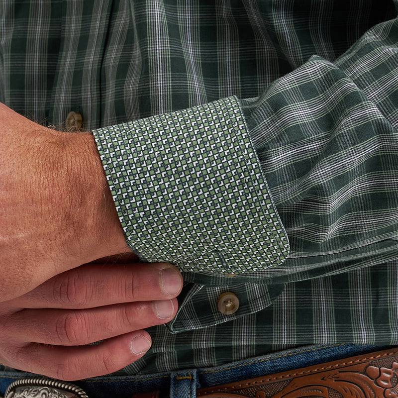 Wrangler George Strait Green Plaid Shirt