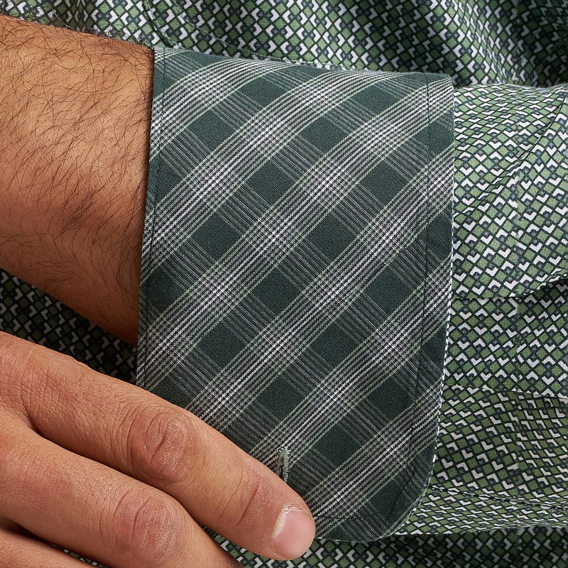 Wrangler Men's George Strait Green Print Shirt