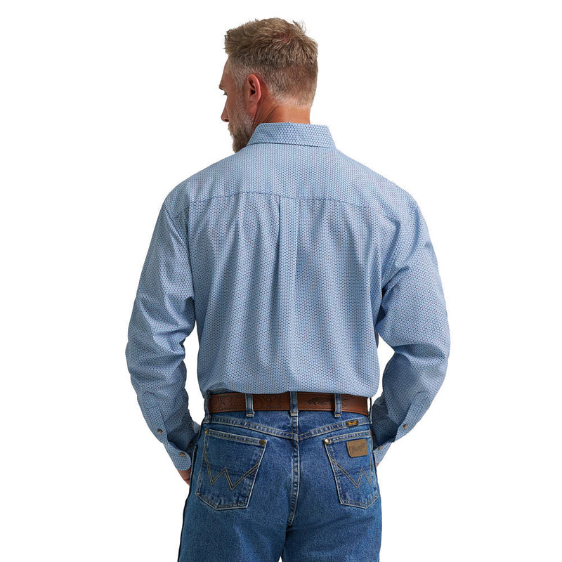Wrangler George Strait Blue Print Shirt
