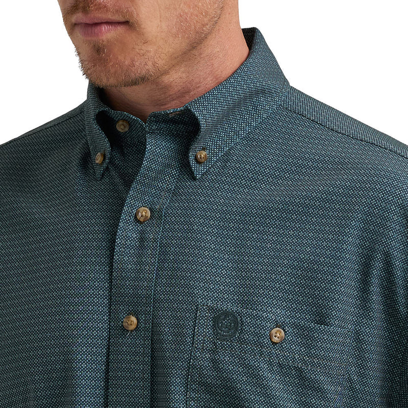 Wrangler George Strait Green Print Shirt