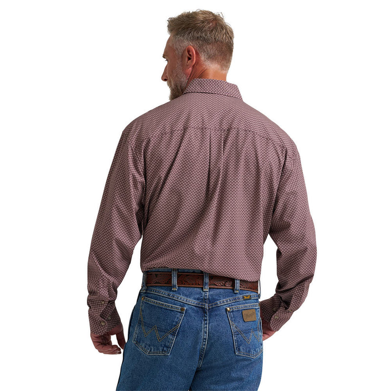 Wrangler George Strait Burgundy Printed Shirt
