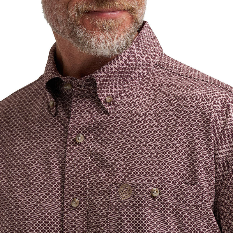 Wrangler George Strait Burgundy Printed Shirt